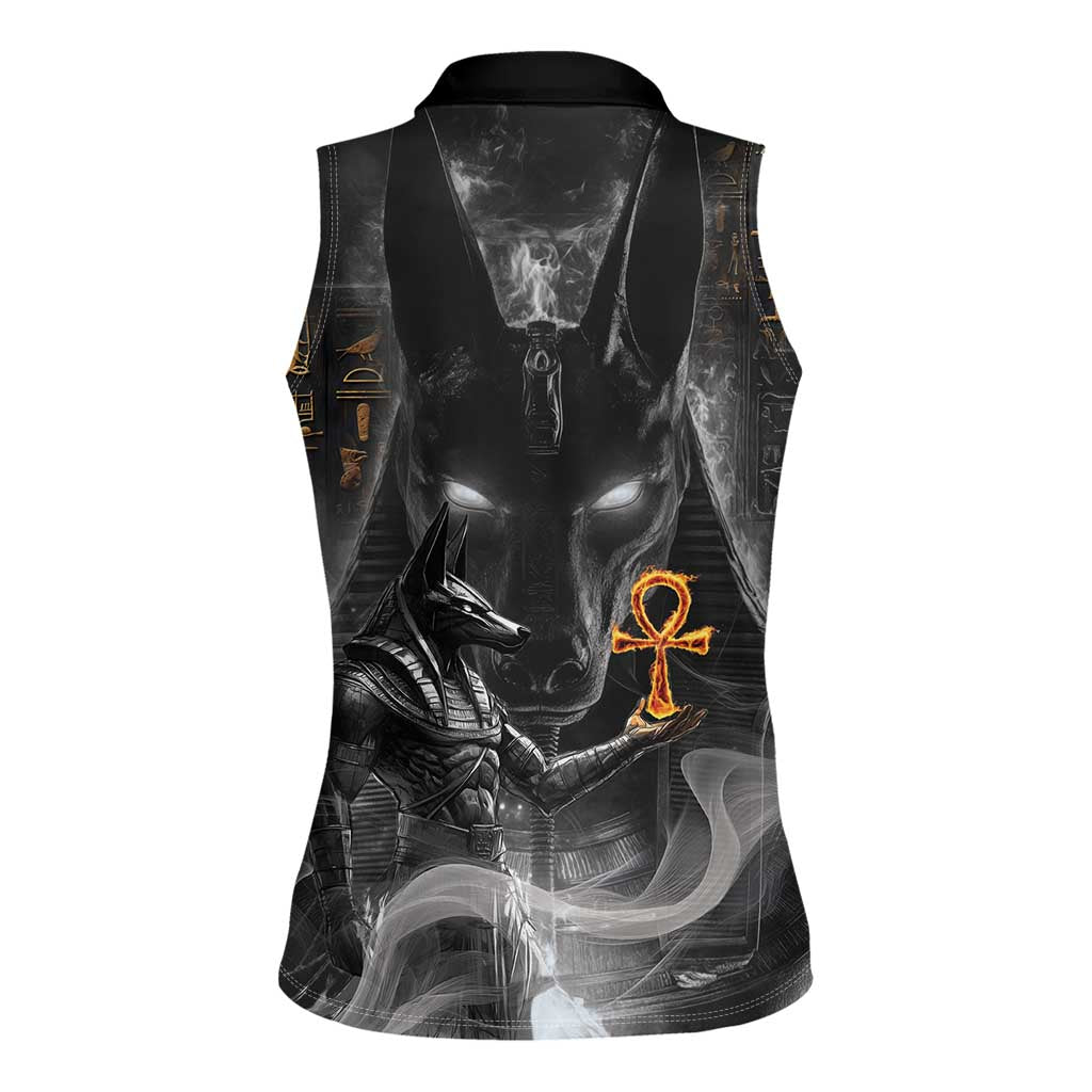 Mythical Anubis Women Sleeveless Polo Shirt The Egyptian God of Death - Wonder Print Shop