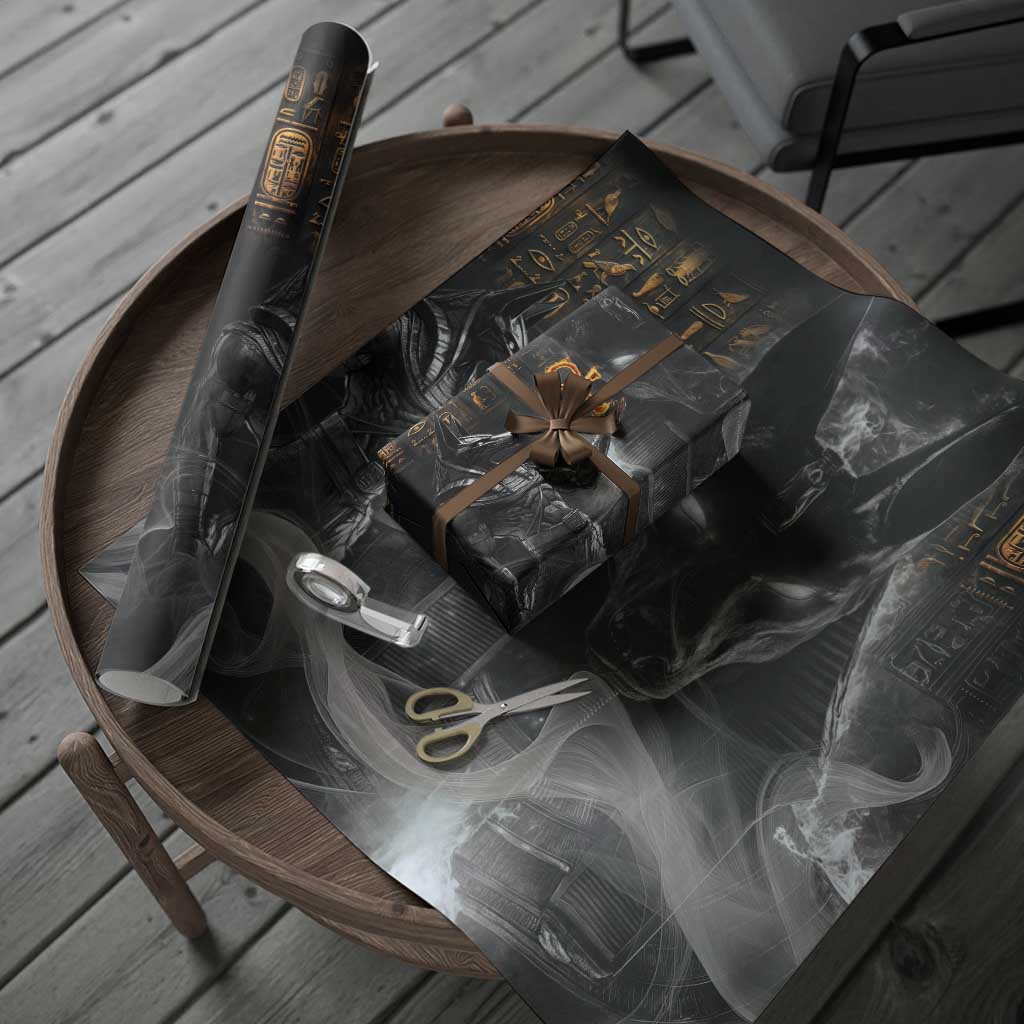 Mythical Anubis Wrapping Paper The Egyptian God of Death - Wonder Print Shop