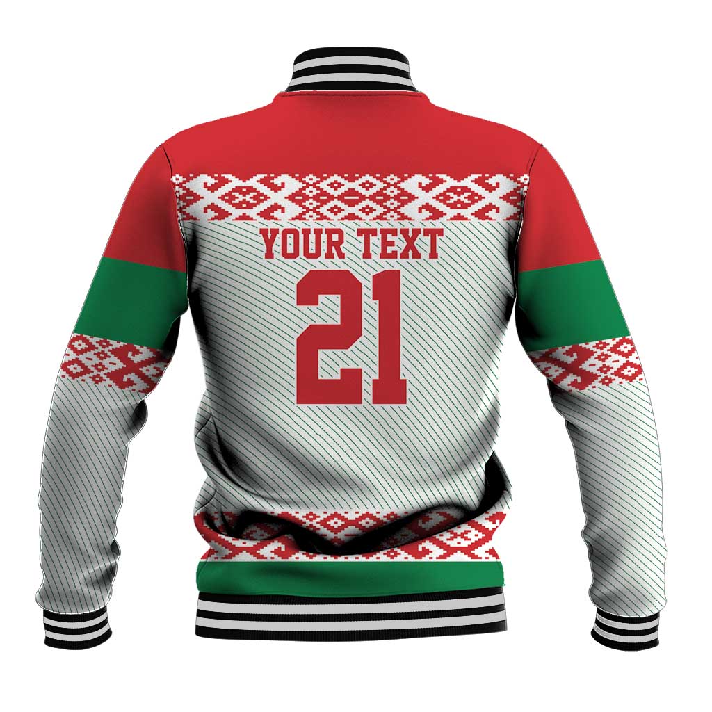 Belarus Ice Hockey Custom Baseball Jacket With Bison Mascot Flag Style