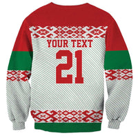 Belarus Ice Hockey Custom Sweatshirt With Bison Mascot Flag Style