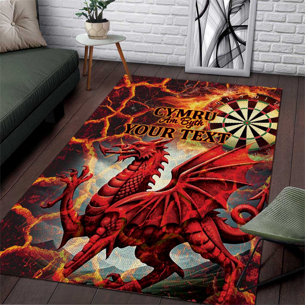 Wales Darts Wales Forever Personalized Area Rug Cymru Am Byth Dragons
