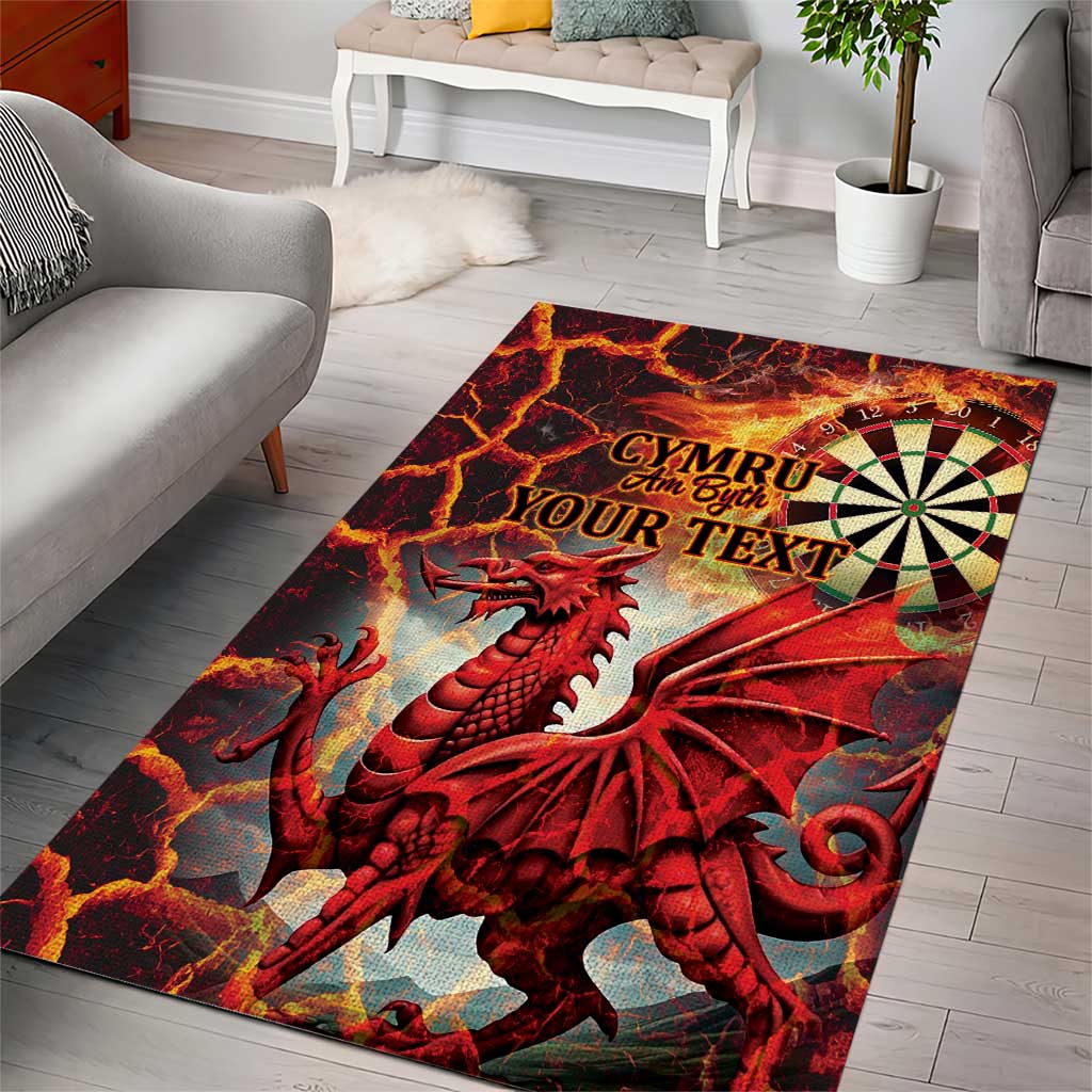 Wales Darts Wales Forever Personalized Area Rug Cymru Am Byth Dragons