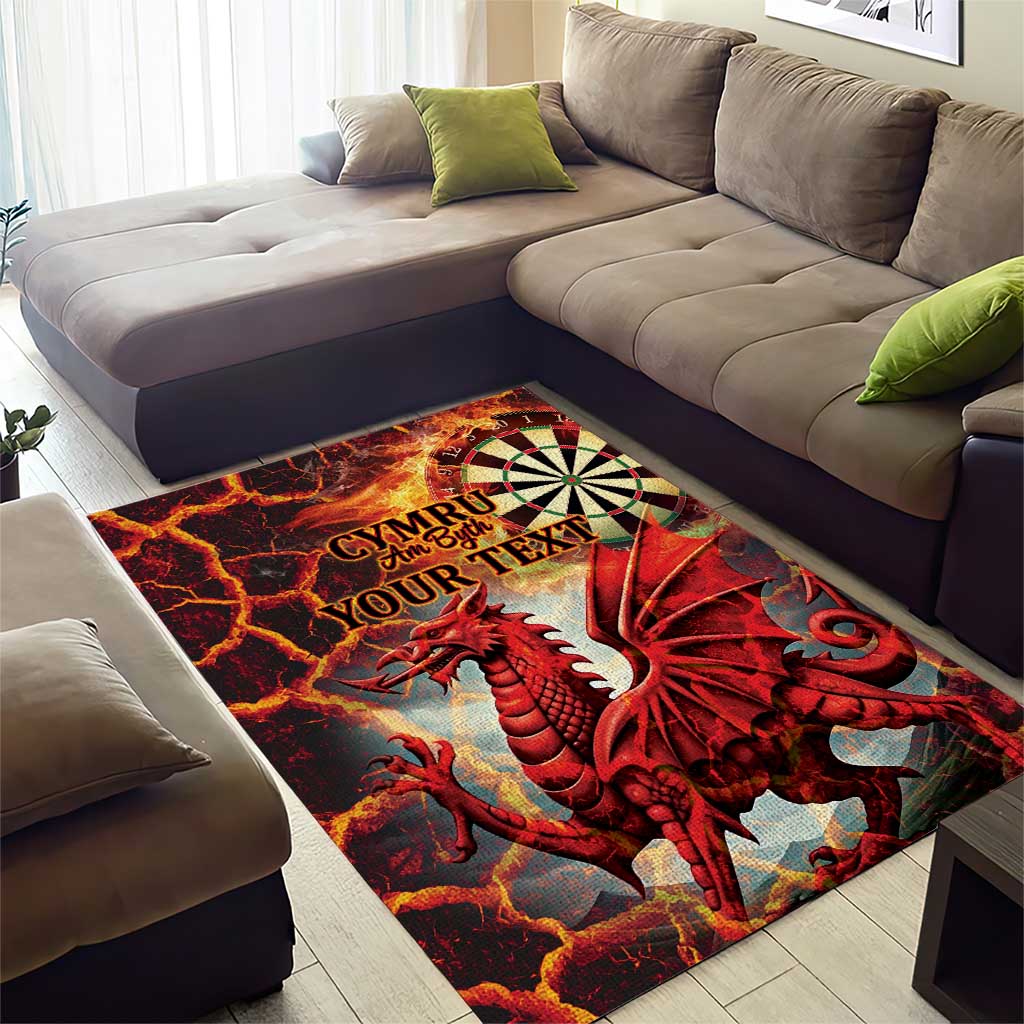 Wales Darts Wales Forever Personalized Area Rug Cymru Am Byth Dragons