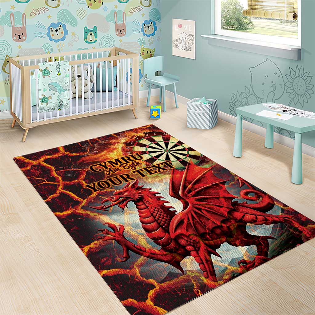 Wales Darts Wales Forever Personalized Area Rug Cymru Am Byth Dragons