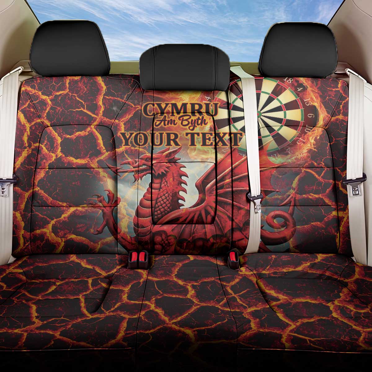 Wales Darts Wales Forever Personalized Back Car Seat Cover Cymru Am Byth Dragons