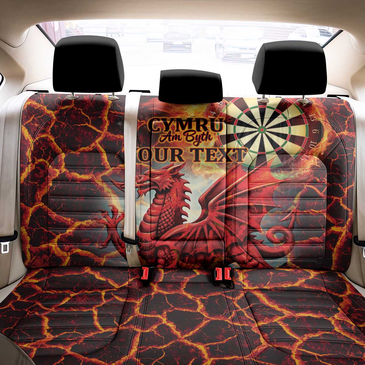 Wales Darts Wales Forever Personalized Back Car Seat Cover Cymru Am Byth Dragons