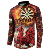 Wales Darts Wales Forever Personalized Button Sweatshirt Cymru Am Byth Dragons