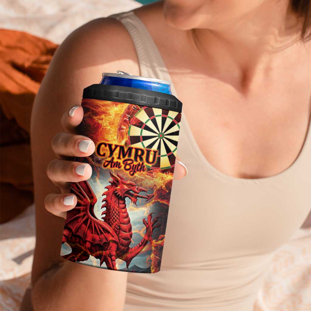 Wales Darts Wales Forever Personalized 4 in 1 Can Cooler Tumbler Cymru Am Byth Dragons