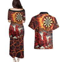 Wales Darts Wales Forever Personalized Couples Matching Puletasi and Hawaiian Shirt Cymru Am Byth Dragons