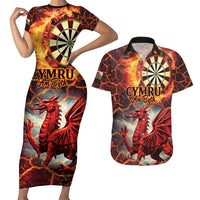 Wales Darts Wales Forever Personalized Couples Matching Short Sleeve Bodycon Dress and Hawaiian Shirt Cymru Am Byth Dragons
