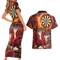 Wales Darts Wales Forever Personalized Couples Matching Short Sleeve Bodycon Dress and Hawaiian Shirt Cymru Am Byth Dragons