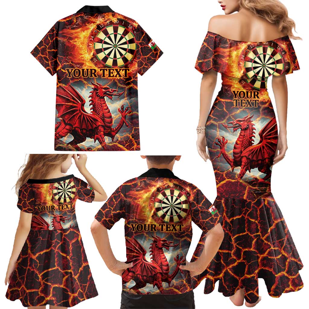 Wales Darts Wales Forever Personalized Family Matching Mermaid Dress and Hawaiian Shirt Cymru Am Byth Dragons