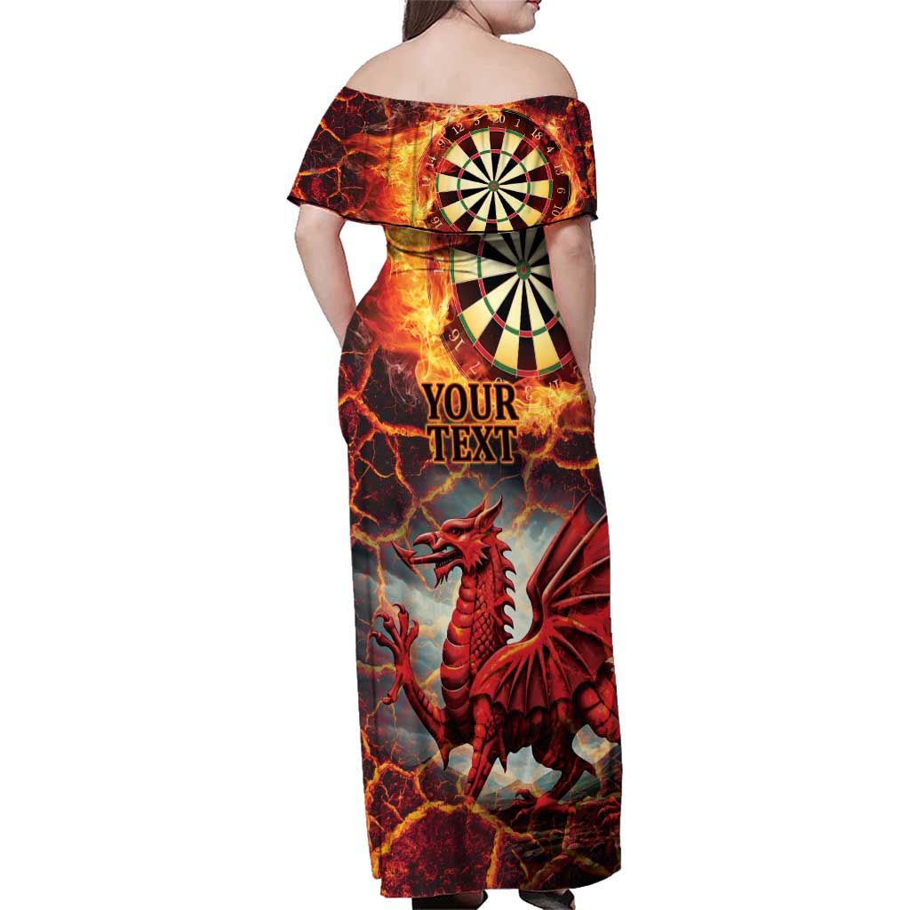 Wales Darts Wales Forever Personalized Family Matching Off Shoulder Maxi Dress and Hawaiian Shirt Cymru Am Byth Dragons