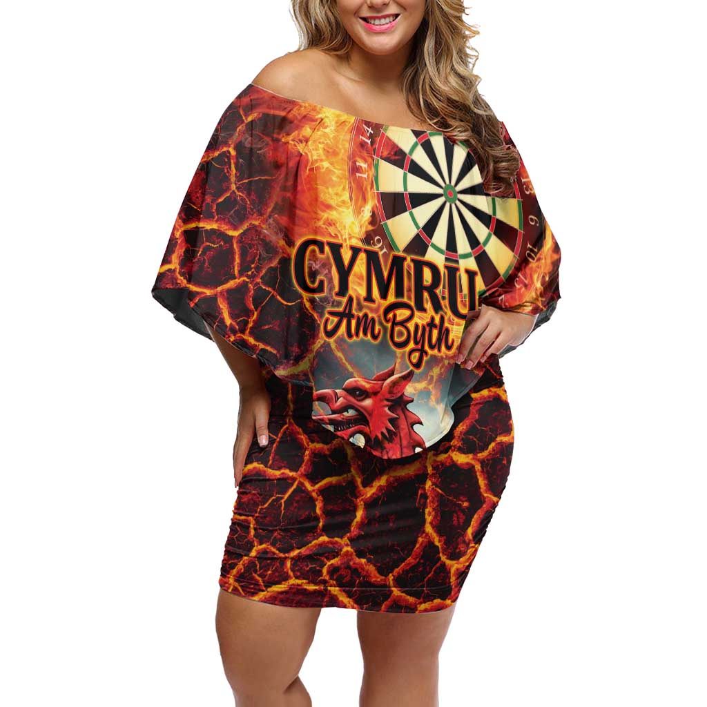 Wales Darts Wales Forever Personalized Family Matching Off Shoulder Short Dress and Hawaiian Shirt Cymru Am Byth Dragons