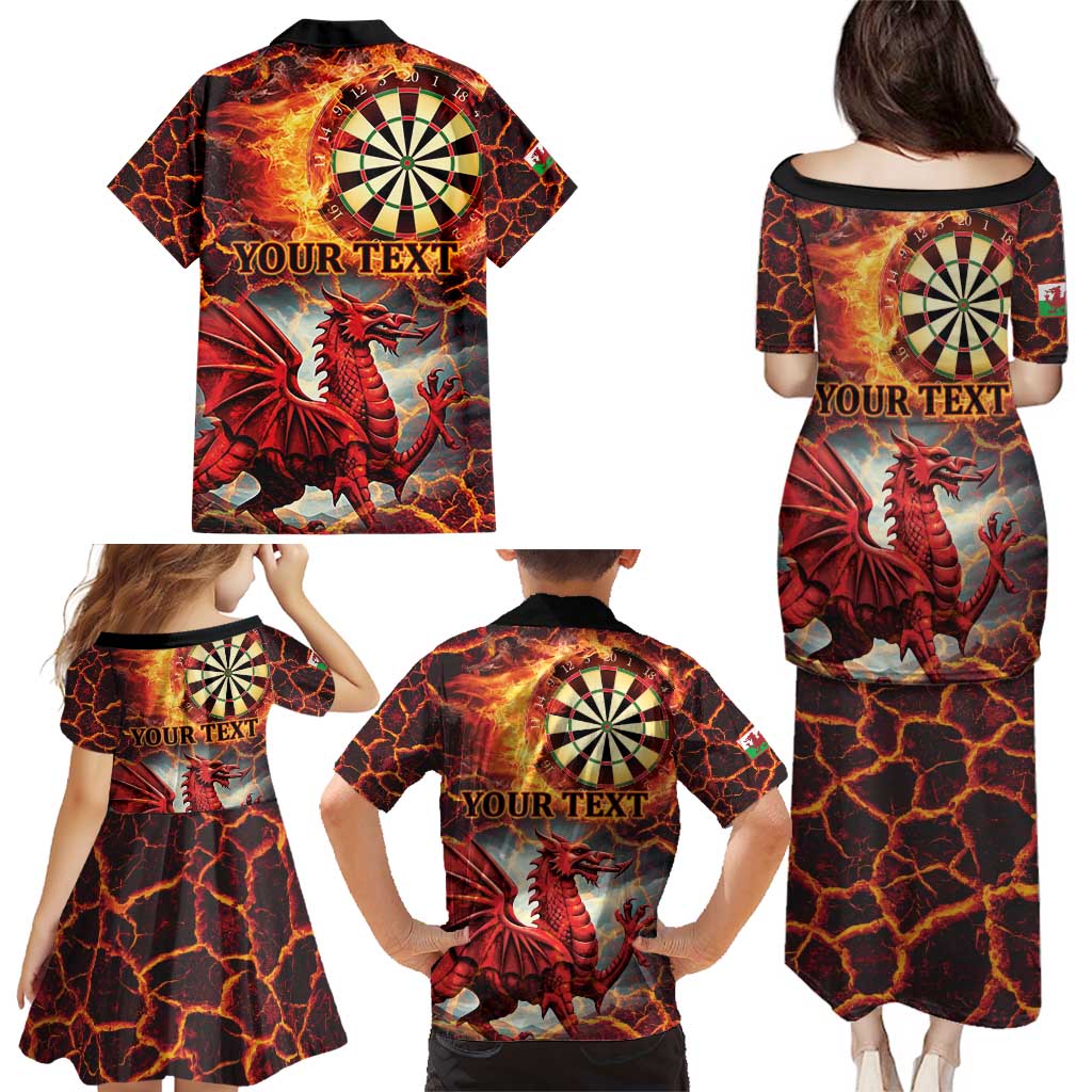 Wales Darts Wales Forever Personalized Family Matching Puletasi and Hawaiian Shirt Cymru Am Byth Dragons