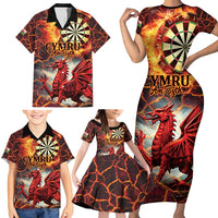 Wales Darts Wales Forever Personalized Family Matching Short Sleeve Bodycon Dress and Hawaiian Shirt Cymru Am Byth Dragons