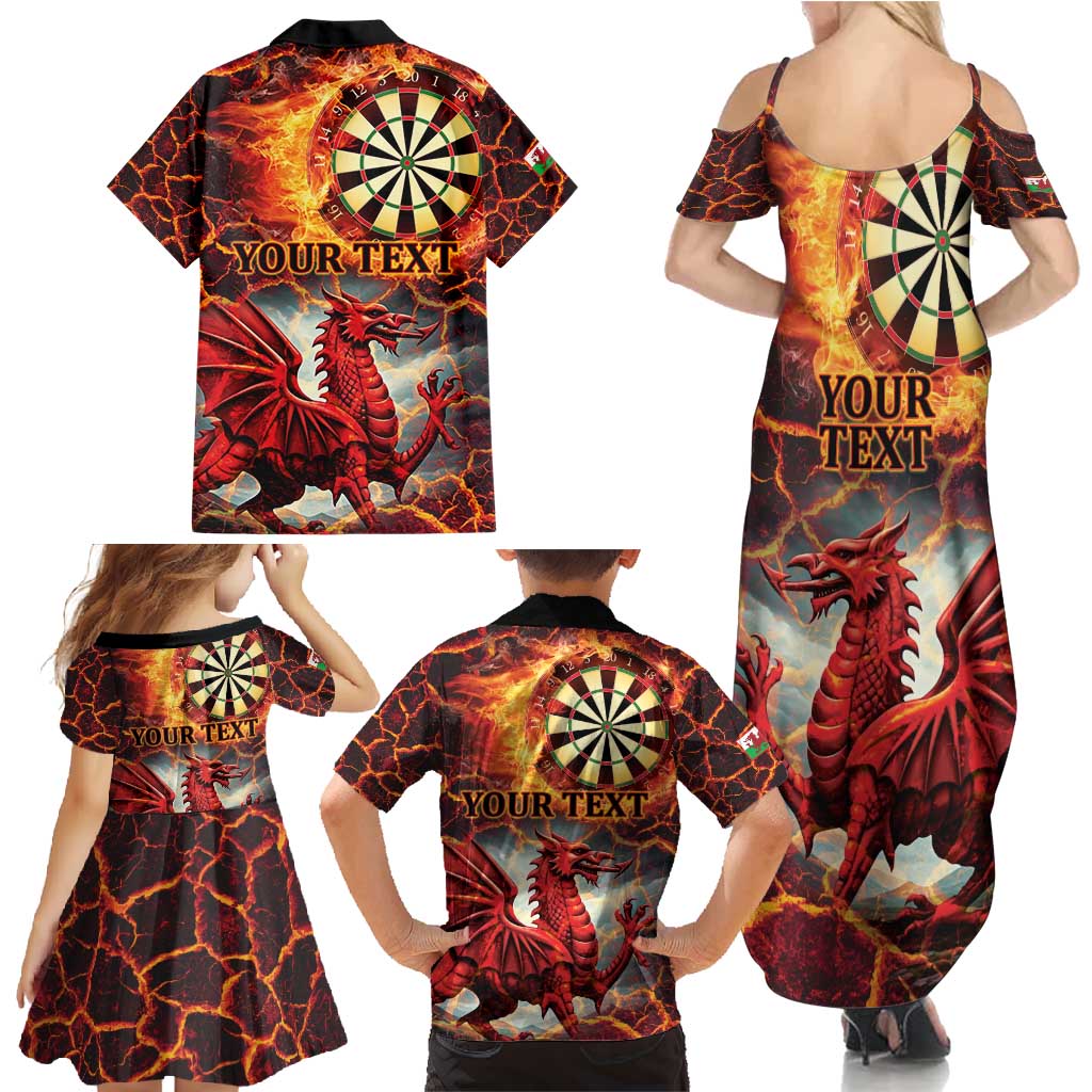 Wales Darts Wales Forever Personalized Family Matching Summer Maxi Dress and Hawaiian Shirt Cymru Am Byth Dragons