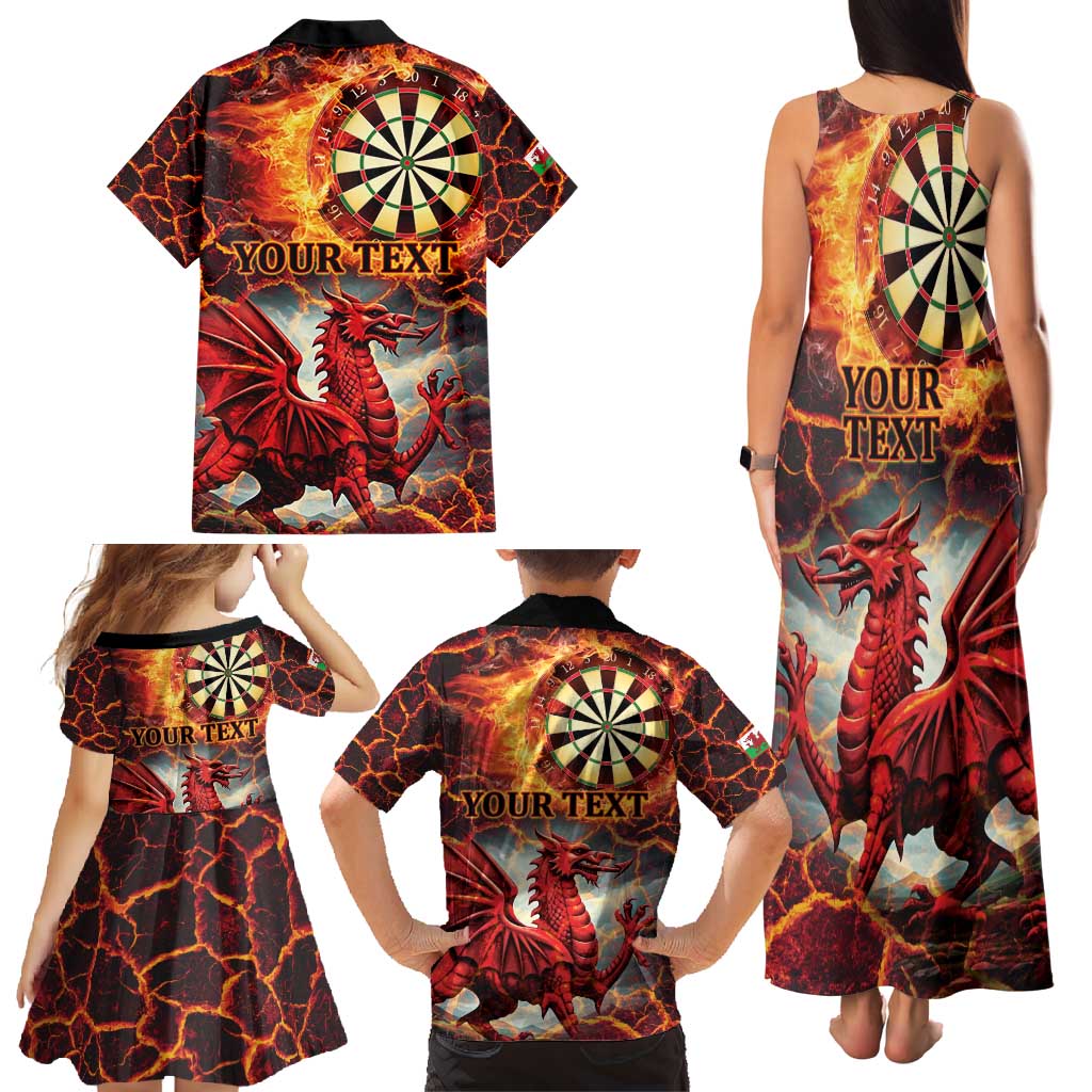 Wales Darts Wales Forever Personalized Family Matching Tank Maxi Dress and Hawaiian Shirt Cymru Am Byth Dragons