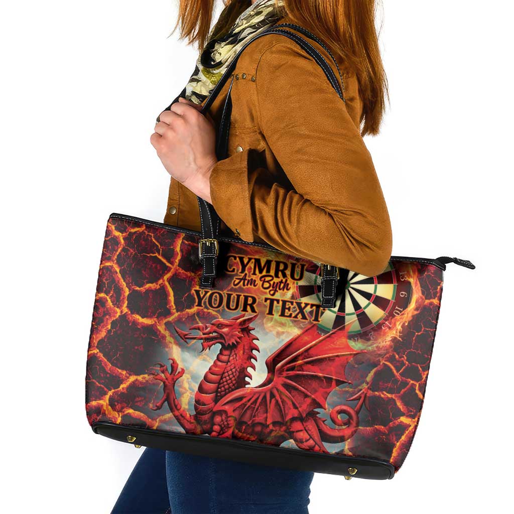 Wales Darts Wales Forever Personalized Leather Tote Bag Cymru Am Byth Dragons