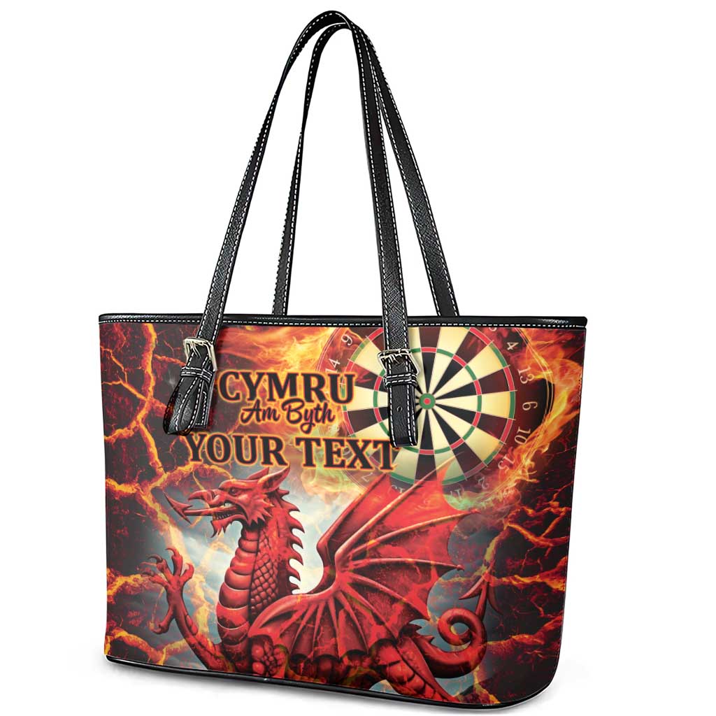 Wales Darts Wales Forever Personalized Leather Tote Bag Cymru Am Byth Dragons