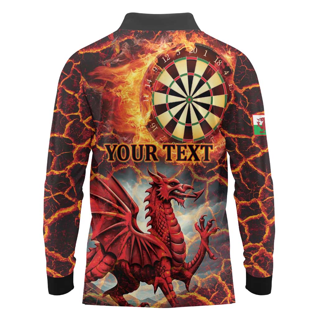 Wales Darts Wales Forever Personalized Long Sleeve Polo Shirt Cymru Am Byth Dragons