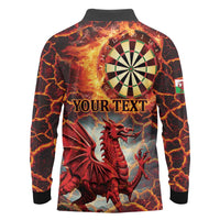 Wales Darts Wales Forever Personalized Long Sleeve Polo Shirt Cymru Am Byth Dragons