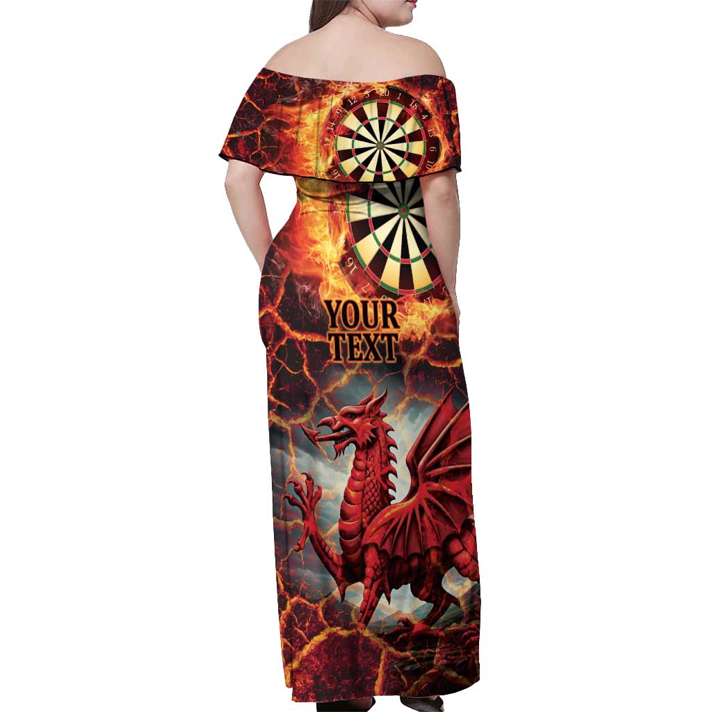 Wales Darts Wales Forever Personalized Off Shoulder Maxi Dress Cymru Am Byth Dragons