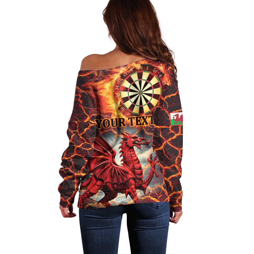 Wales Darts Wales Forever Personalized Off Shoulder Sweater Cymru Am Byth Dragons