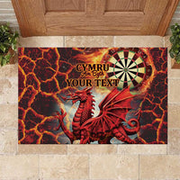Wales Darts Wales Forever Personalized Rubber Doormat Cymru Am Byth Dragons