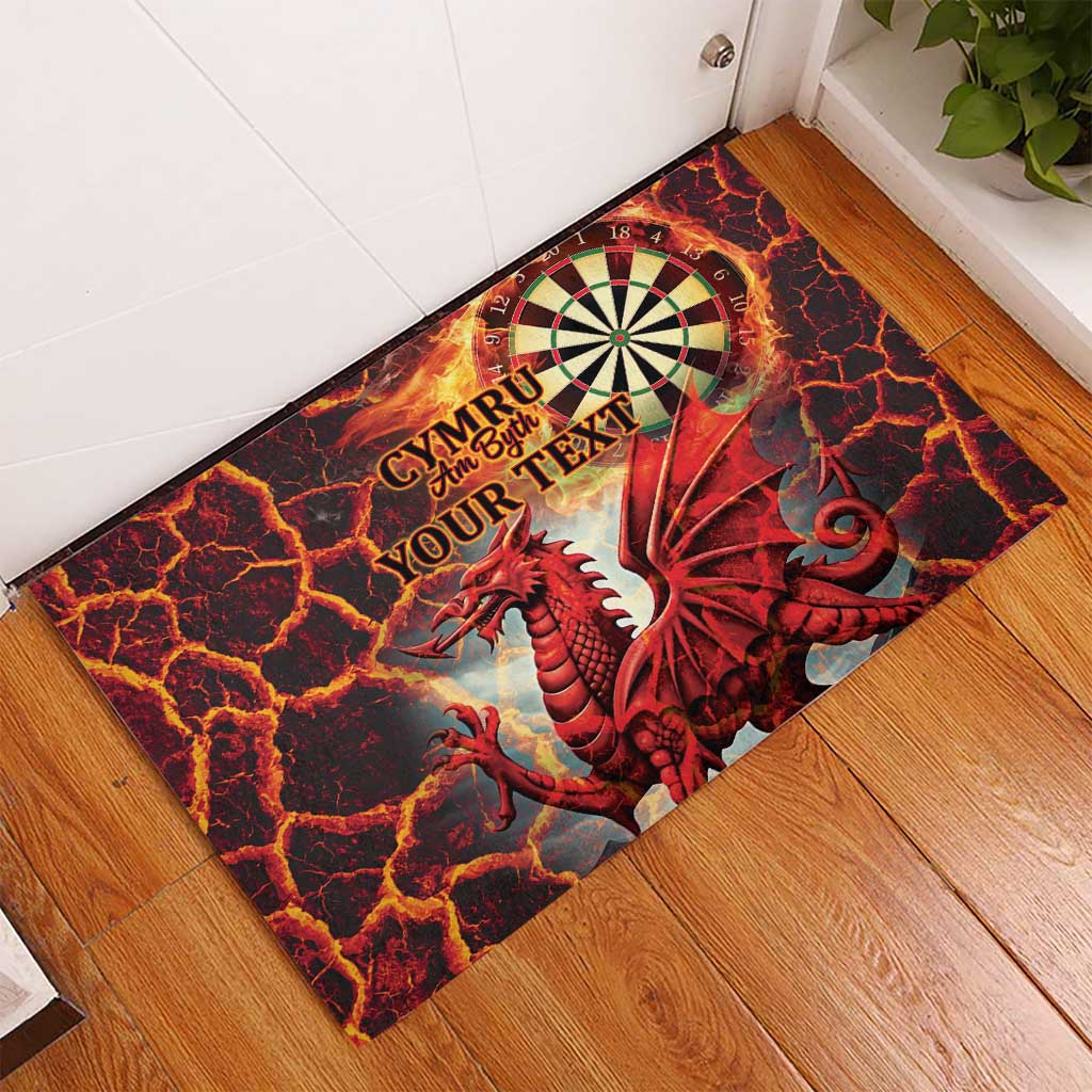 Wales Darts Wales Forever Personalized Rubber Doormat Cymru Am Byth Dragons