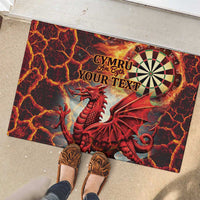 Wales Darts Wales Forever Personalized Rubber Doormat Cymru Am Byth Dragons