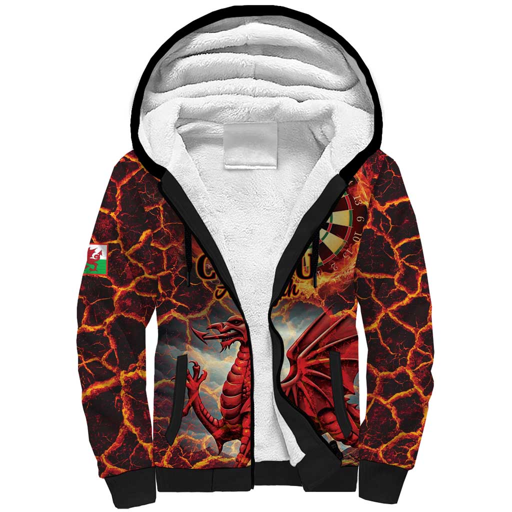 Wales Darts Wales Forever Personalized Sherpa Hoodie Cymru Am Byth Dragons