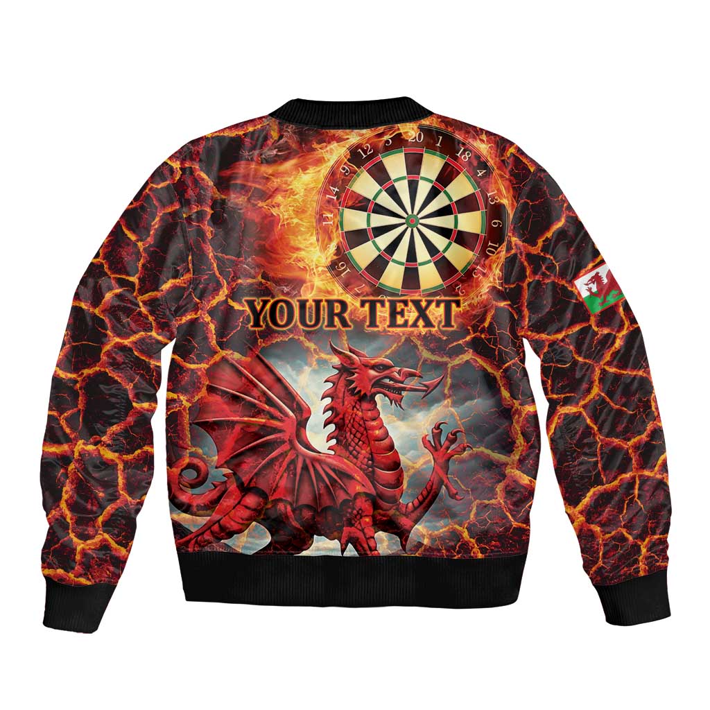 Wales Darts Wales Forever Personalized Sleeve Zip Bomber Jacket Cymru Am Byth Dragons