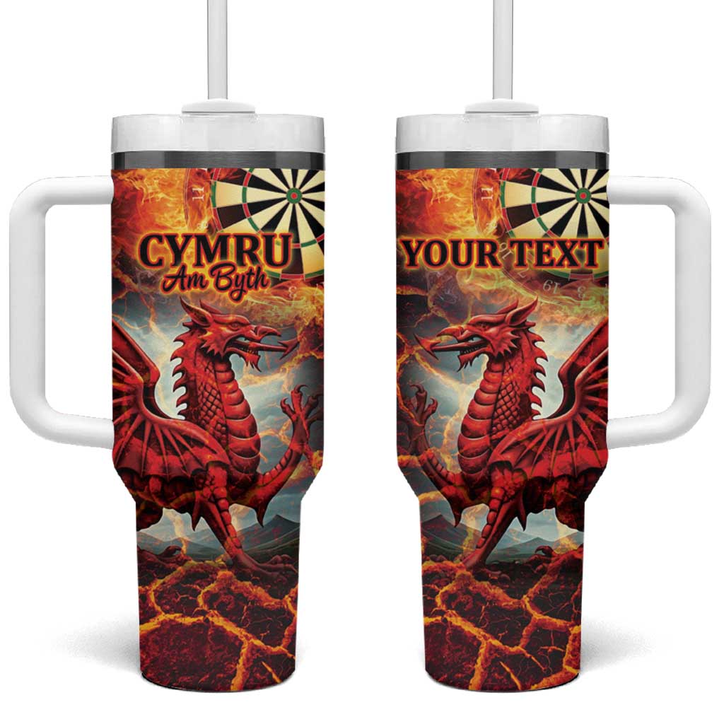 Wales Darts Wales Forever Personalized Tumbler With Handle Cymru Am Byth Dragons