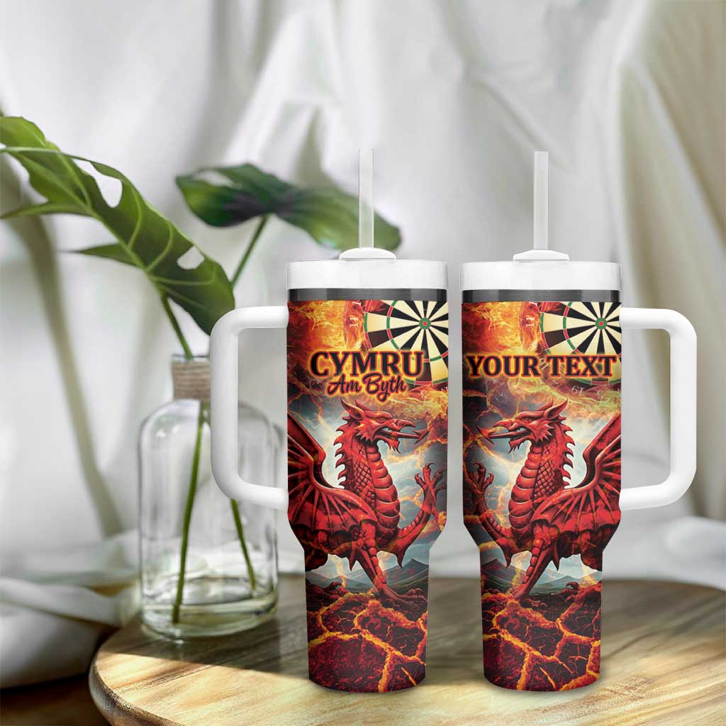 Wales Darts Wales Forever Personalized Tumbler With Handle Cymru Am Byth Dragons