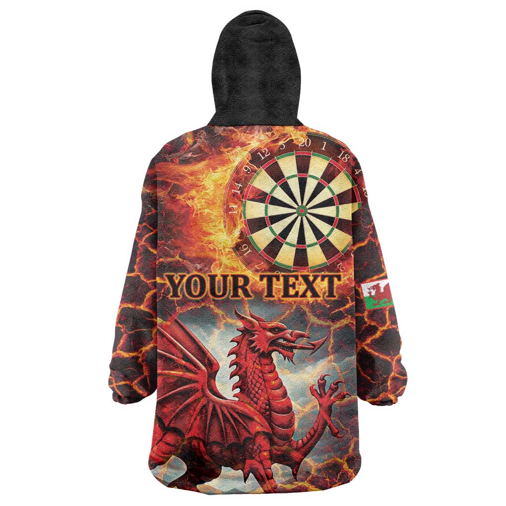 Wales Darts Wales Forever Personalized Wearable Blanket Hoodie Cymru Am Byth Dragons