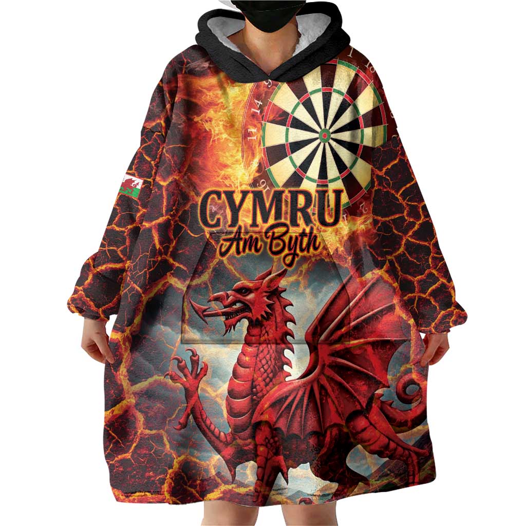 Wales Darts Wales Forever Personalized Wearable Blanket Hoodie Cymru Am Byth Dragons
