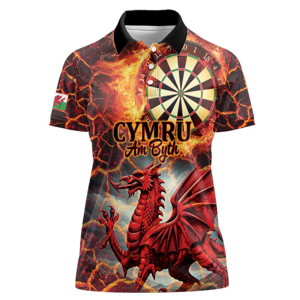 Wales Darts Wales Forever Personalized Women Polo Shirt Cymru Am Byth Dragons