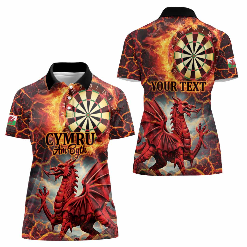 Wales Darts Wales Forever Personalized Women Polo Shirt Cymru Am Byth Dragons