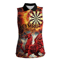 Wales Darts Wales Forever Personalized Women Sleeveless Polo Shirt Cymru Am Byth Dragons