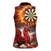 Wales Darts Wales Forever Personalized Women Sleeveless Polo Shirt Cymru Am Byth Dragons