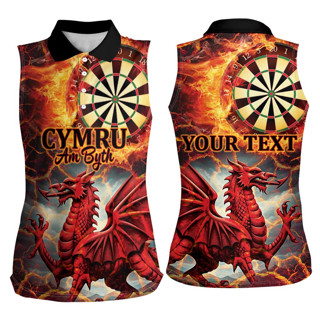 Wales Darts Wales Forever Personalized Women Sleeveless Polo Shirt Cymru Am Byth Dragons