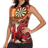 Wales Darts Wales Forever Personalized Women Sleeveless Polo Shirt Cymru Am Byth Dragons