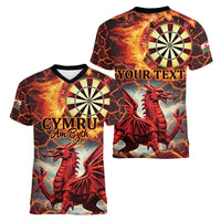 Wales Darts Wales Forever Personalized Women V-Neck T-Shirt Cymru Am Byth Dragons