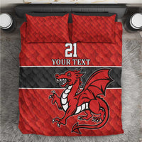 Wales Rugby Custom Bedding Set Y Ddraig Goch Ddyry Cychwyn