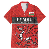 Wales Rugby Custom Family Matching Mermaid Dress and Hawaiian Shirt Y Ddraig Goch Ddyry Cychwyn
