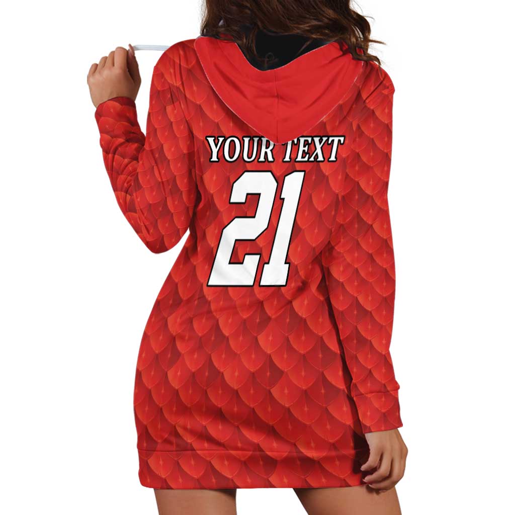 Wales Rugby Custom Hoodie Dress Y Ddraig Goch Ddyry Cychwyn