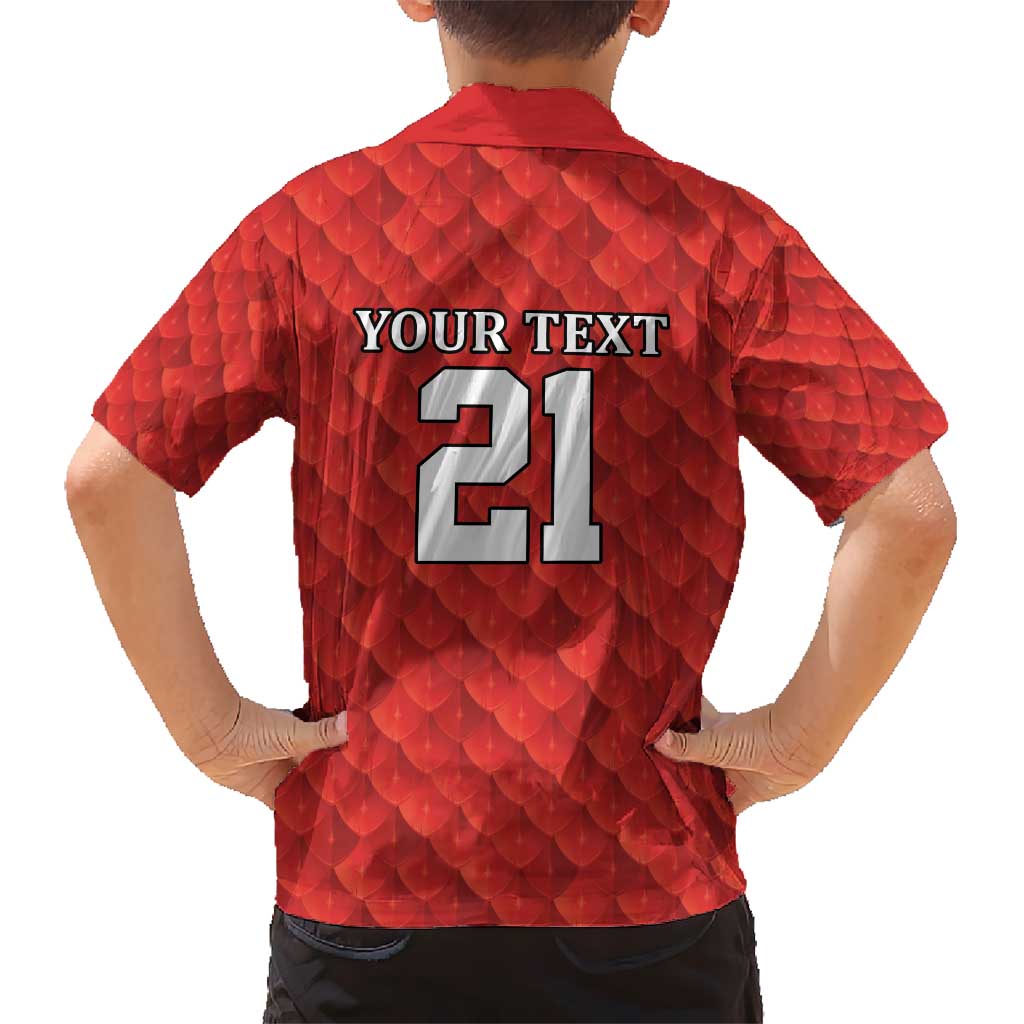 Wales Rugby Custom Kid Hawaiian Shirt Y Ddraig Goch Ddyry Cychwyn