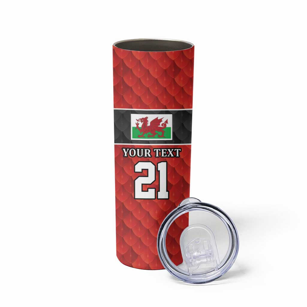Wales Rugby Custom Skinny Tumbler Y Ddraig Goch Ddyry Cychwyn