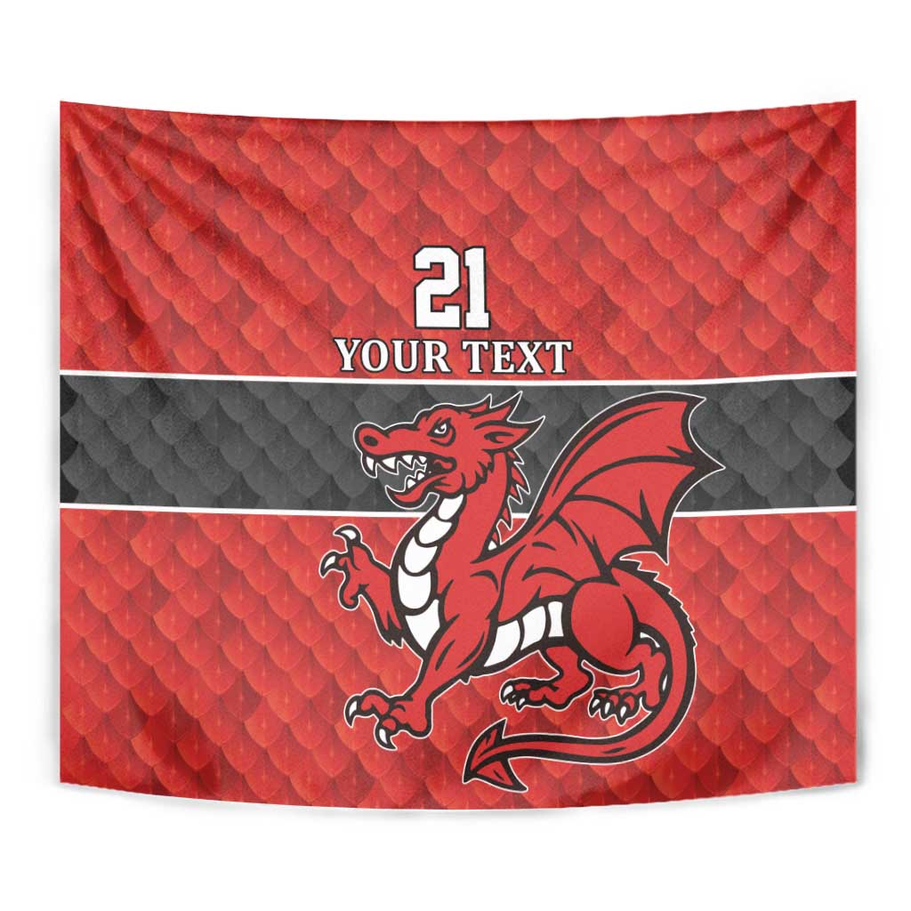 Wales Rugby Custom Tapestry Y Ddraig Goch Ddyry Cychwyn